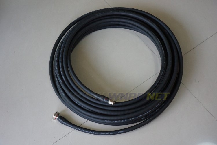 30 meters 1∕2＂50-12 coaxial cable with L16 N + L29 DIN connector - Click Image to Close