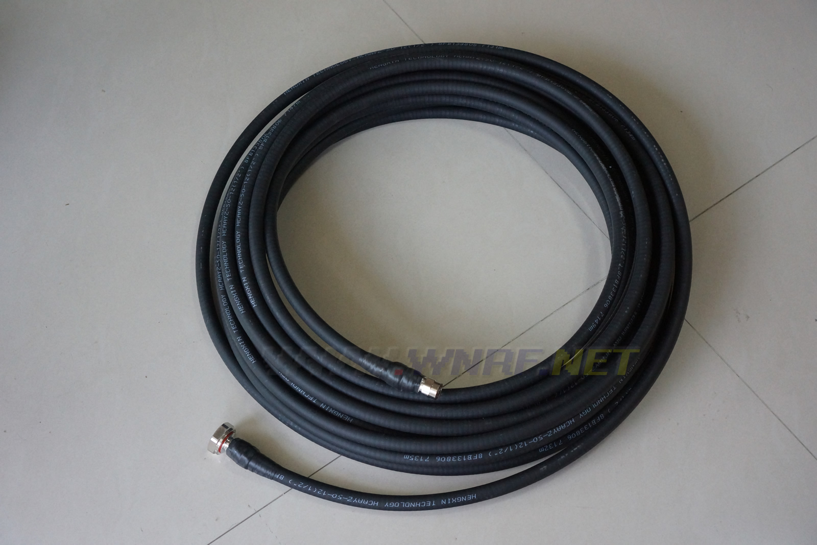 30 meters 1∕2＂50-12 coaxial cable with L16 N + L29 DIN connector - Click Image to Close